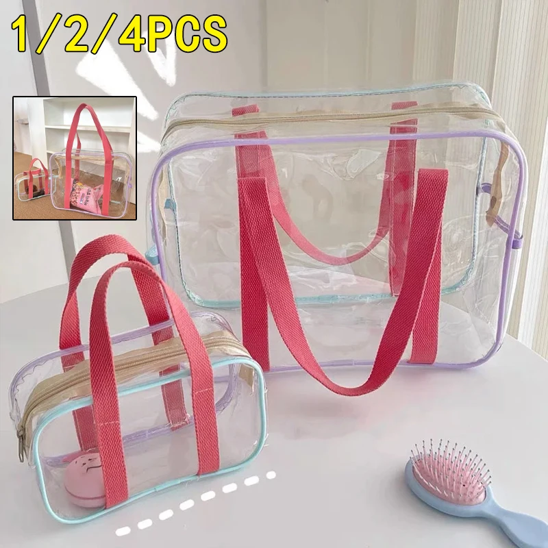4 Stück koreanische Instagram Creme große Kapazität PVC schwimmen transparente Wasser Strand tasche