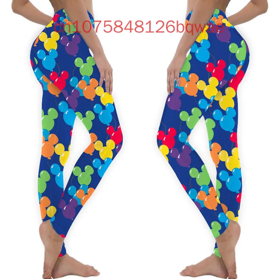 2024 New Fashion Mickey Leggings da donna pantaloni sportivi da donna pantaloni da palestra topolino da donna pantaloni Casual femminili