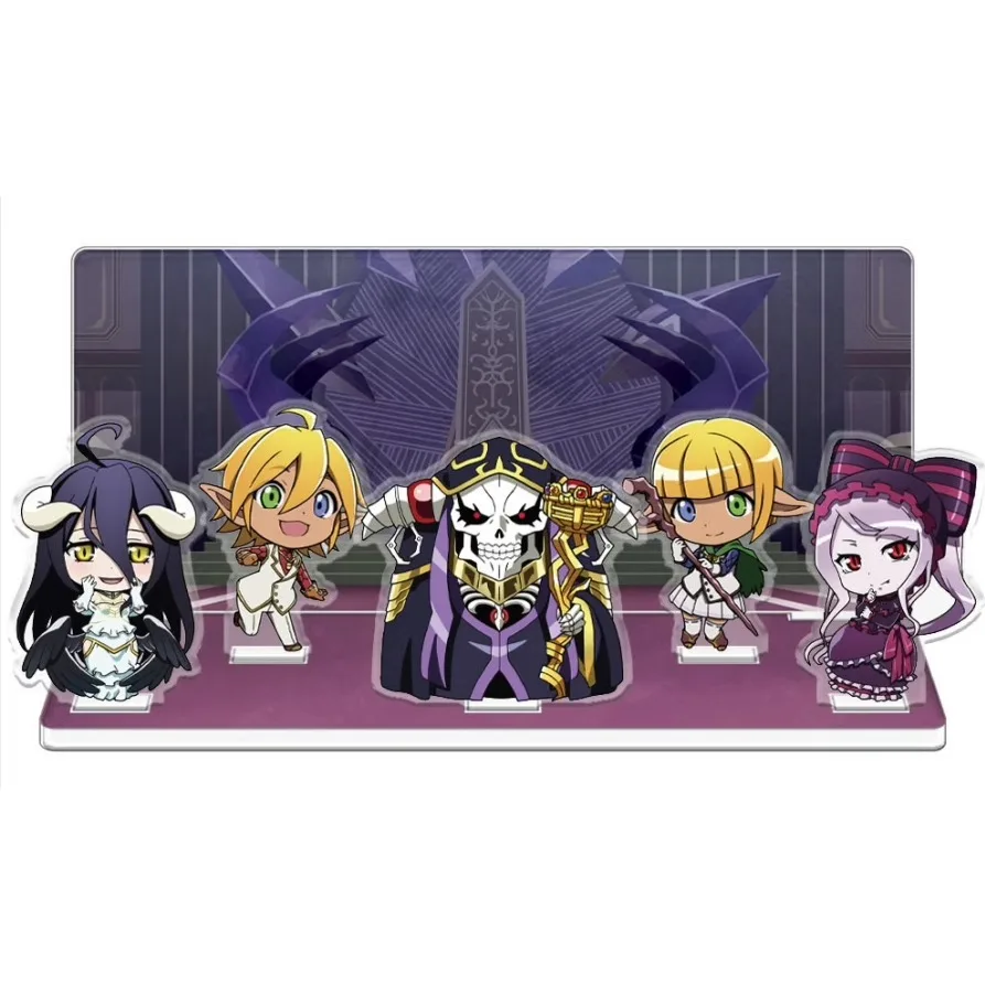 Game Shalltear Bloodfallen Ainz Ooal Gown Albedo Narberal Acrylic Stand Doll Anime Figure Model Plate Cosplay Toy for Gift