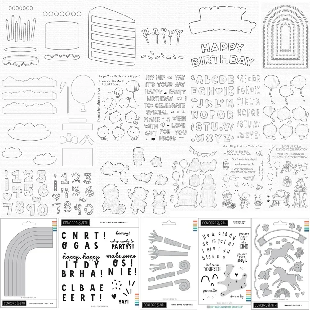 Decoration Stencil  Itty Bitty Celebrations DIE & Stamps Scrapbook DiaryEmbossing Template DIY Greeting Card Handmade