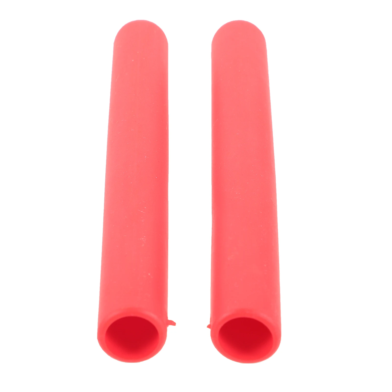 

2Pcs Drumstick Covers Silicone Non slip Beginner Practice Red Color Lightweight Soft Tips Silent Percussion Experience