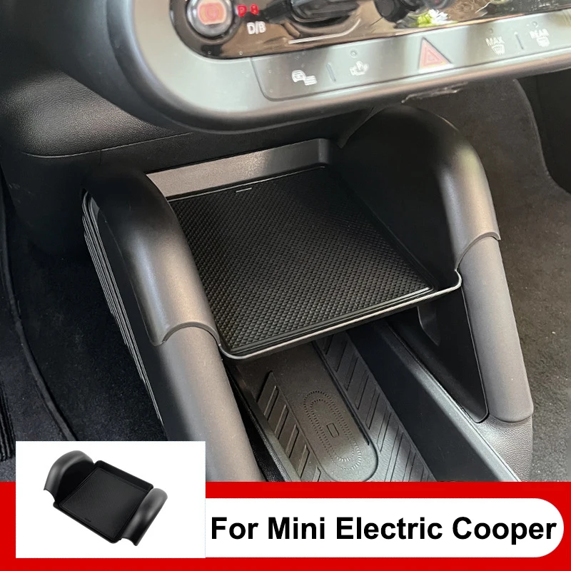 

For Mini Electric Cooper E SE J01 EV 2024 Car Central Control Storage Box Trim Car Interior Accessories