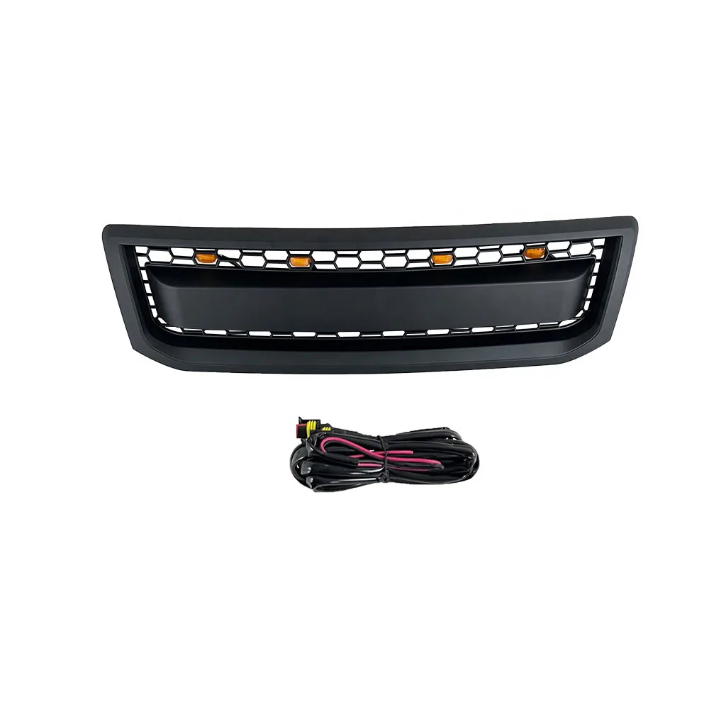 Fit For Land Crusier Prado LC120 2003-2009 Modified Front Racing Grille Car Grills ABS Mask With Lights Auto Exterior Parts