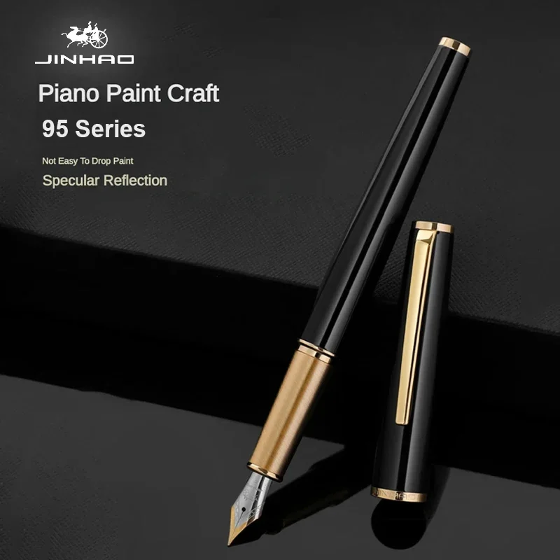 Jinhao 95 Fountain Pen Luxury Retro Design M/F/EF Fine Nib Metal Elegant Clip Writing Pens Office School Supplies Stationery