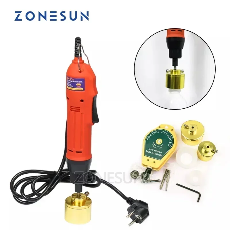 ZONESUN 80W automatic electric Plastic bottle capping machine Bottle Capper Cap screwing Machine electric cap sealing