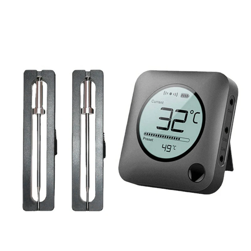 BBQ Cooking Food Thermometer Bluetooth Smart Safe Grill Thermometer With Timer Temperature Alarm For BBQ Oven Cooking