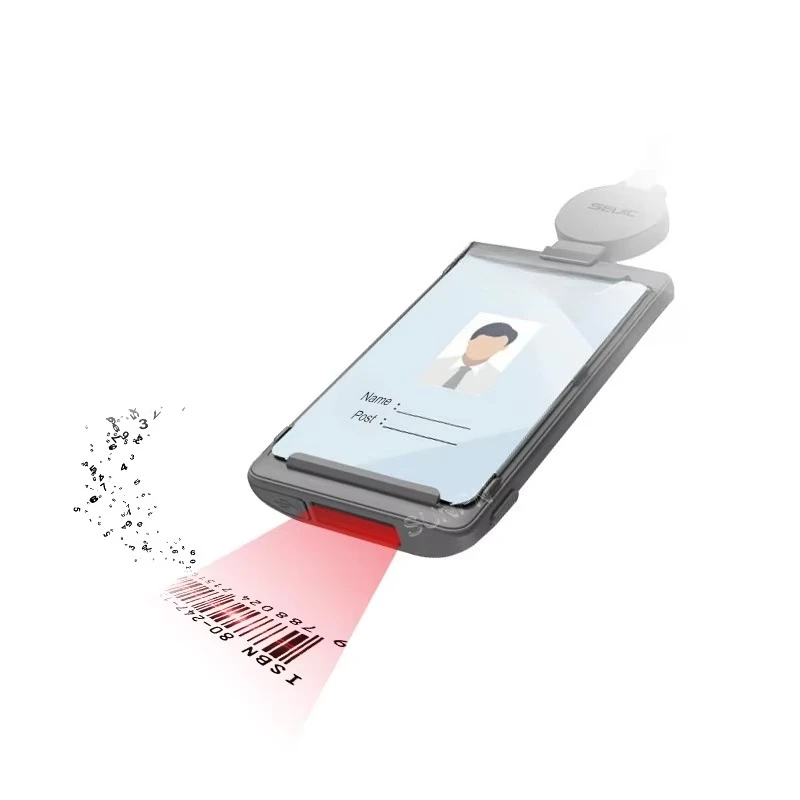 Android PDA Handheld Terminal Intelligent Wearable Watch Workcard Type 2D Barcode Scanner for Warehouse