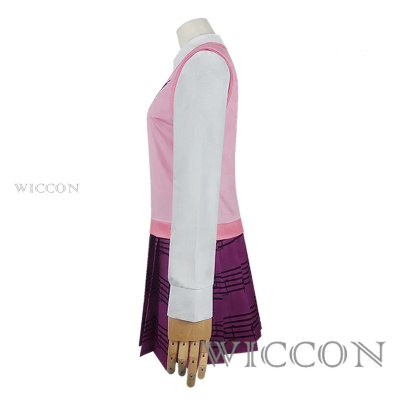 Anime Dangaronpa Kaede Akamatsu Cosplay Kostum débardeur jupe courte jupe plissée JK uniforme scolaire ensemble de