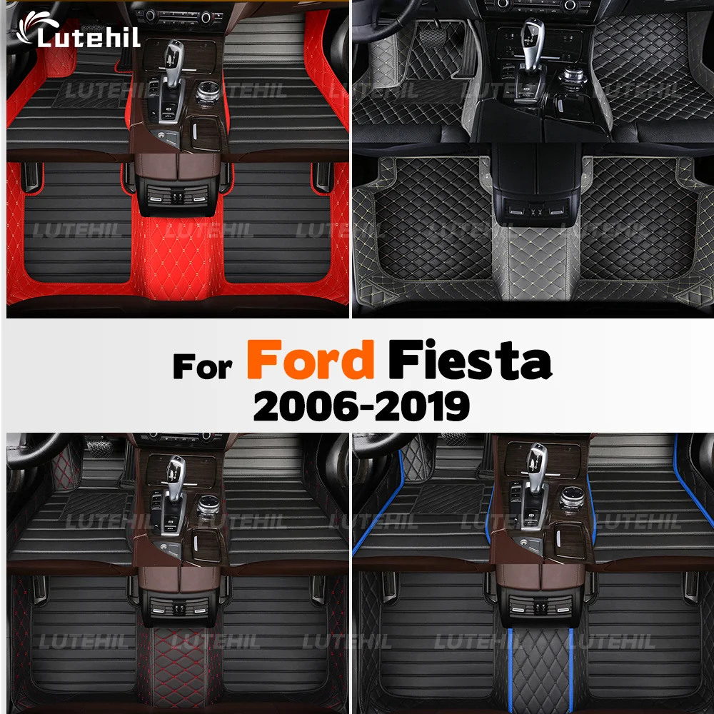 

For Ford Fiesta 2006-2019 Custom Car Floor Mat Automobile Carpet Cover Interior Accessories Protective