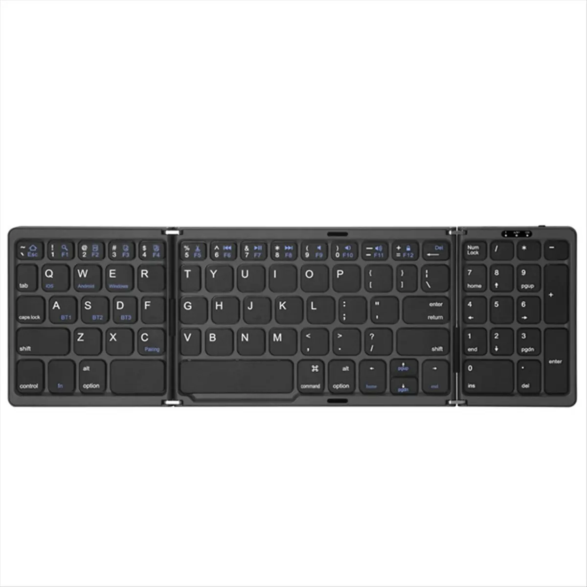 

Foldable Wireless Bluetooth Keyboard Rechargeable Folding Keyboard for Mobile Tablet Notebook Office Mini Keyboard
