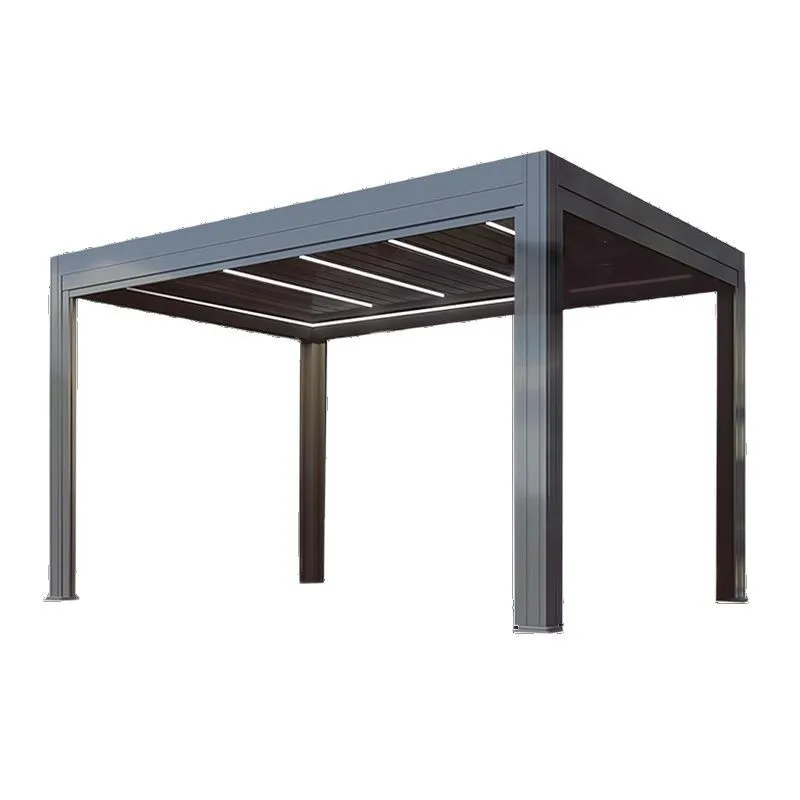 Chinese and European gazebo outdoor courtyard aluminum alloy electric awning