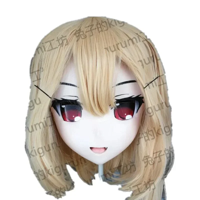 (Rabbit 73) Crossdressing Pretty Girl BJD Doll Mask the Embodiment of Scarlet Devil Cartoon Japan Anime Realistyczny silikon Rumia