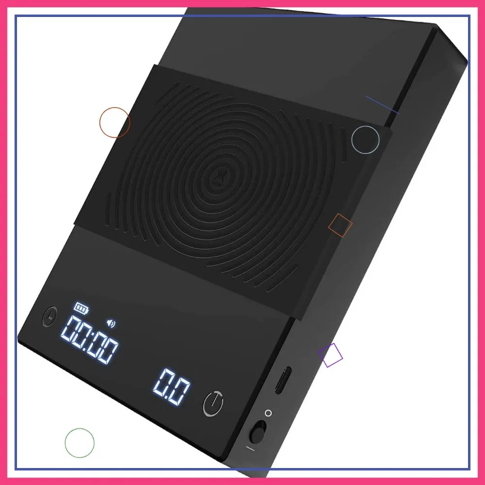 

Electronic Coffee Scale with Timer, Flow Rate Display, 2000g Capacity, Type-C Charging - 2024 Upgraded Version
