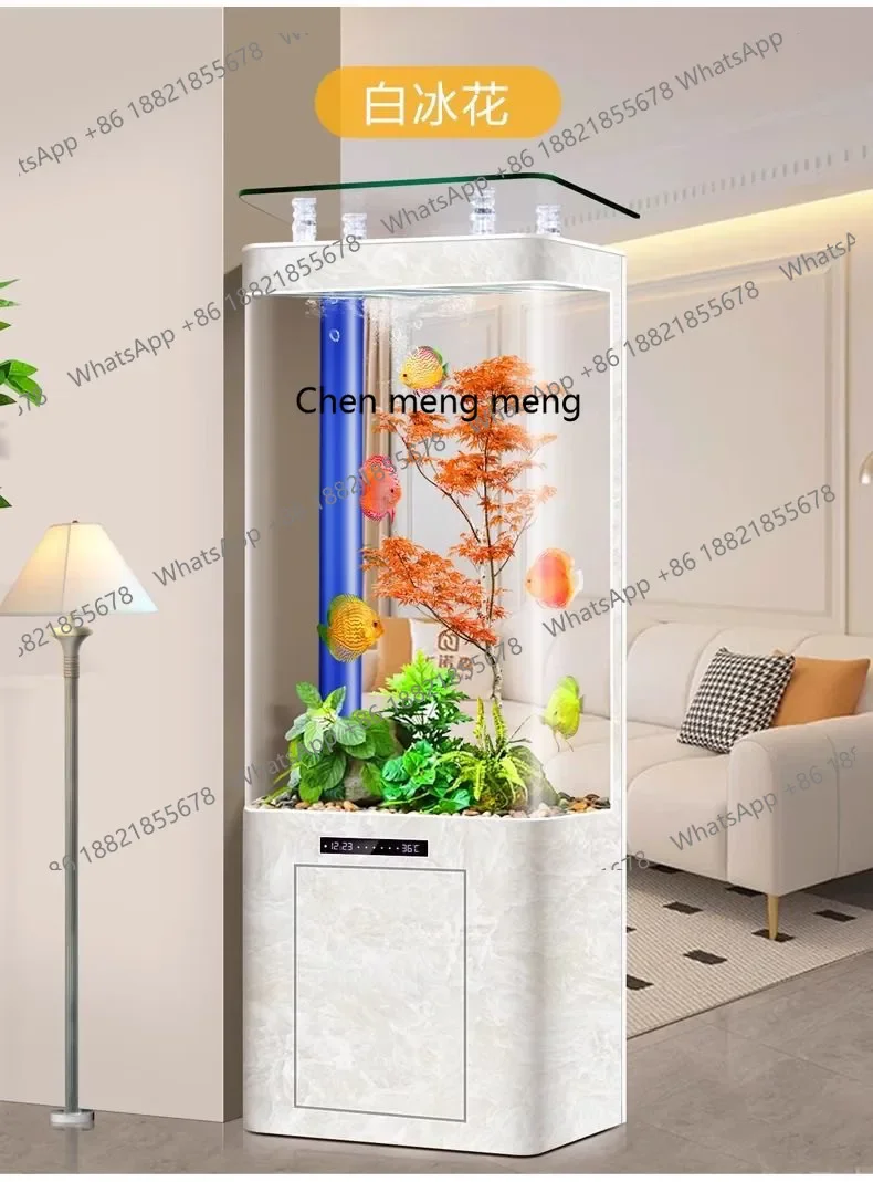 

Hot sales Living room Small and medium household Hot bending Floor against the wall Lazy aquarium Ecological vertical