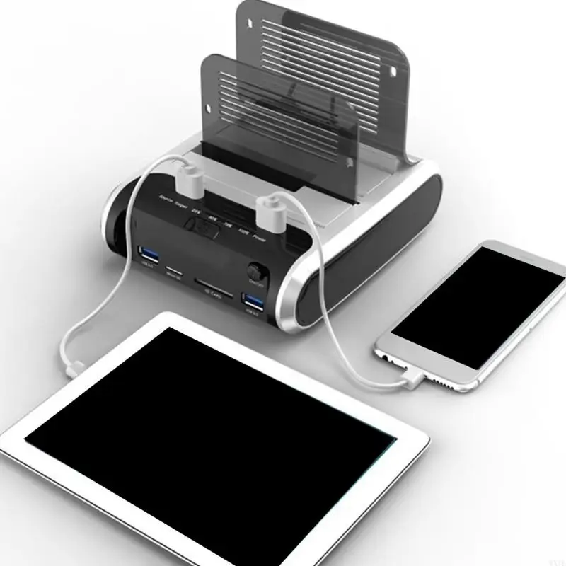 

Стация с док -станцией на жестком диске до USB3.0 2 Бэй Адаптеры для 2,5/3,5 "SSD HDD