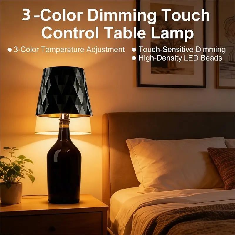 2026 New Wireless Bottle Lamp LED Bottle Lights For Liquor &Wine Bottles Rechargeable Touch-Dimmable Bottle Stopper Night Light