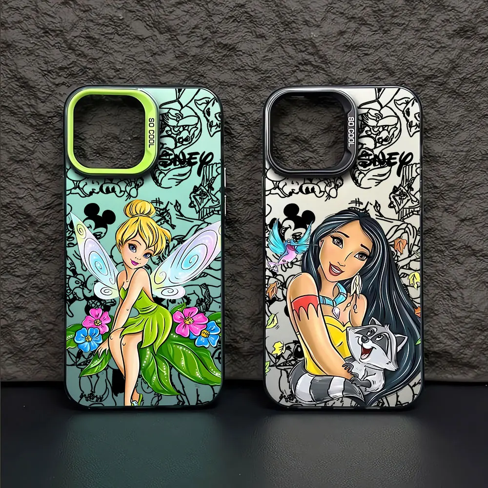 Disney Prinses Grappige Zachte Hoes Mobiele Pantser Telefoon Hoesje Voor Iphone 15 16 Plus 11 16 Pro 12 Pro X 14 Pro 13 Xs Max Xr