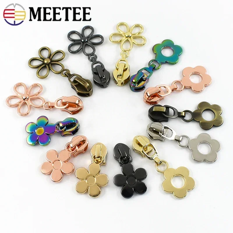 5-20Pcs 5#Replacement Nylon Zipper Slider Bag Pocket Zippers Pulls Clothes Jacket Zip Heads Repair Kits DIY Sewing  Accessories