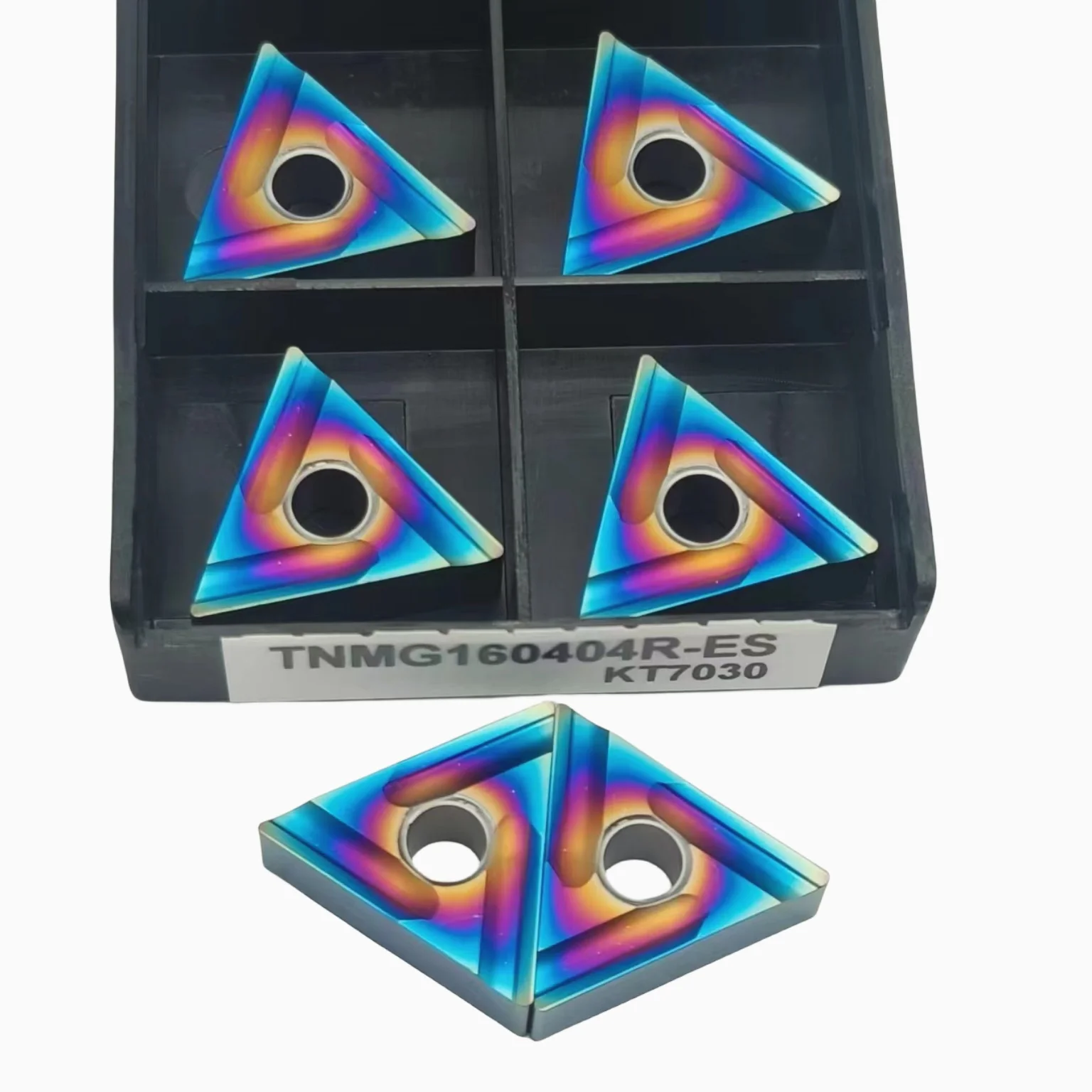เครื่องตัดมิลลิ่งแบบนาโนสีน้ำเงินสำหรับสแตนเลส TNMG160408L TNMG160404L เครื่องมือกลึง TNMG160404R TNMG160408R