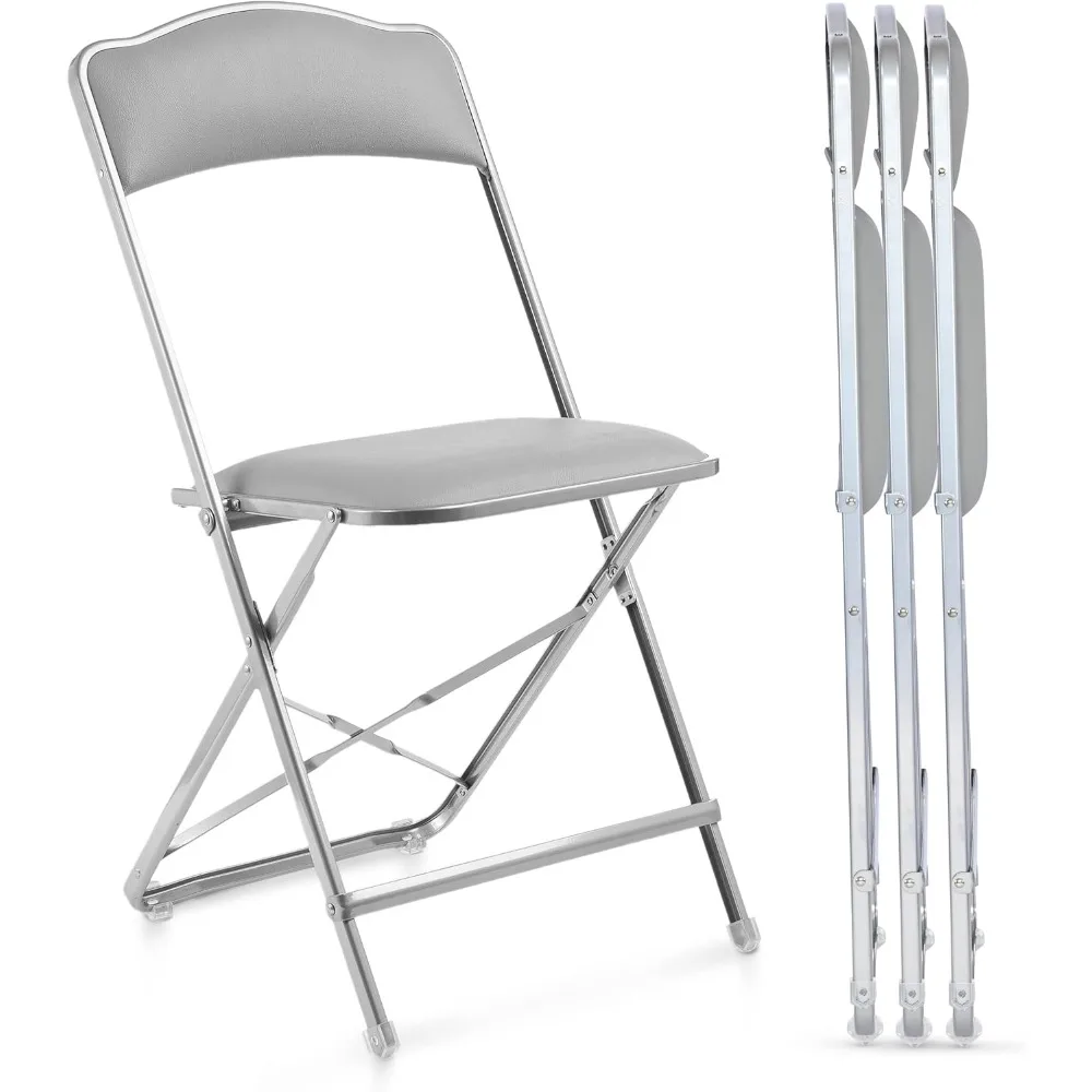 

Складные стулья с мягкими сиденьями, упаковка из 4 шт., складной стул с прочным стальным каркасом, элегантные стулья-бридж для вечеринок