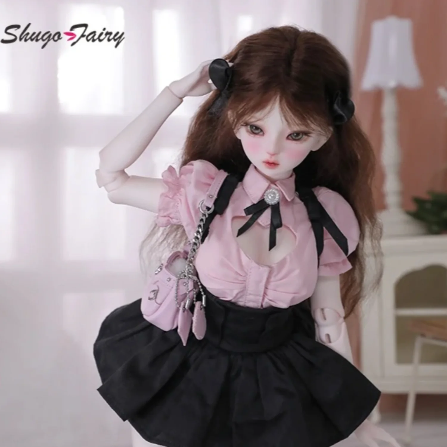 Shugafairy Joan 1/4 BJD - Anime Dancer Body W/ Kawaii School Uniform | Articulated Curvy Figure Full Set