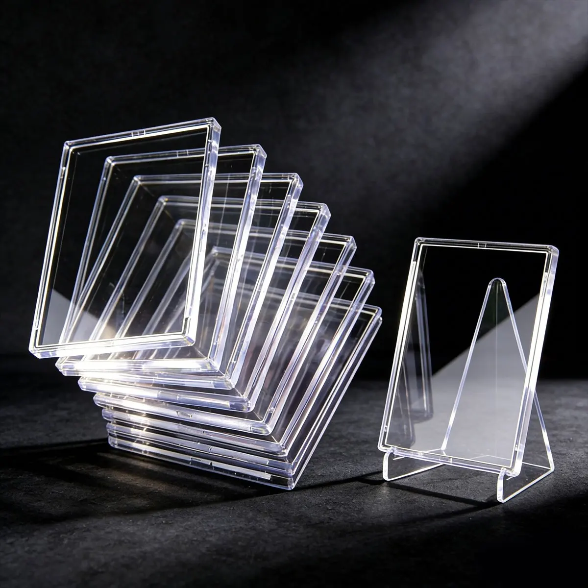 

8 шт. жестких акриловых протекторов-топлоудеров, прозрачные жесткие защитные чехлы для бейсбола, MTG, TCG и Yu-Gi-Oh! Спортивные товары ZSY