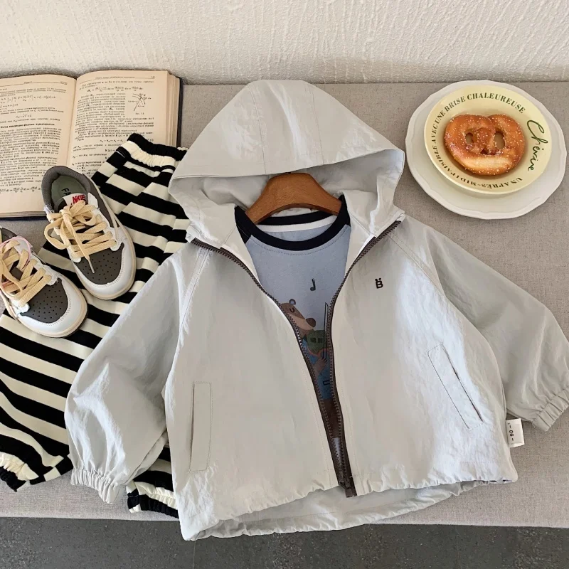 الأولاد معطف معطف سترة مصدات الرياح ملابس خارجية 2025 المشمش الخريف القطن الرياضة المراهقين هدية الكريسماس ملابس الأطفال