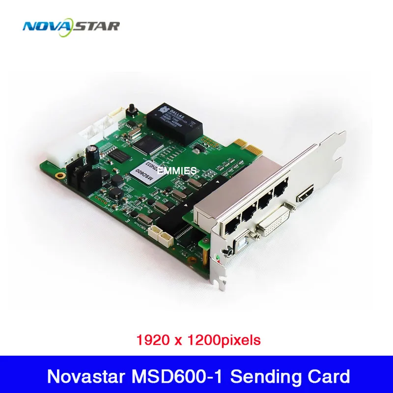 

NovaStar Synchronous Full Color Sending Card MSD600-1 LED Display Sync Controller Support Max 1920*1200 Pixel ,Dual rj45 Export