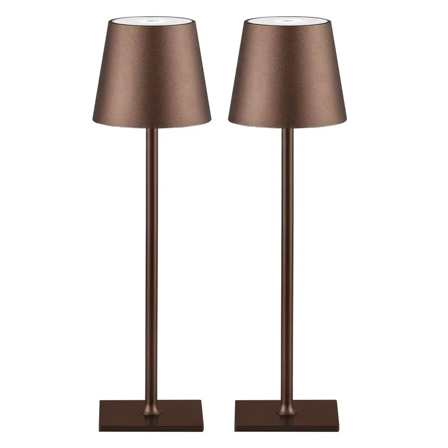 

Pack Cordless Table Lamps, 3 Colors Stepless Dimming, 5000mAh Rechargeable Battery LED Desk Lamp for Bedroom Couple Dinner Desk