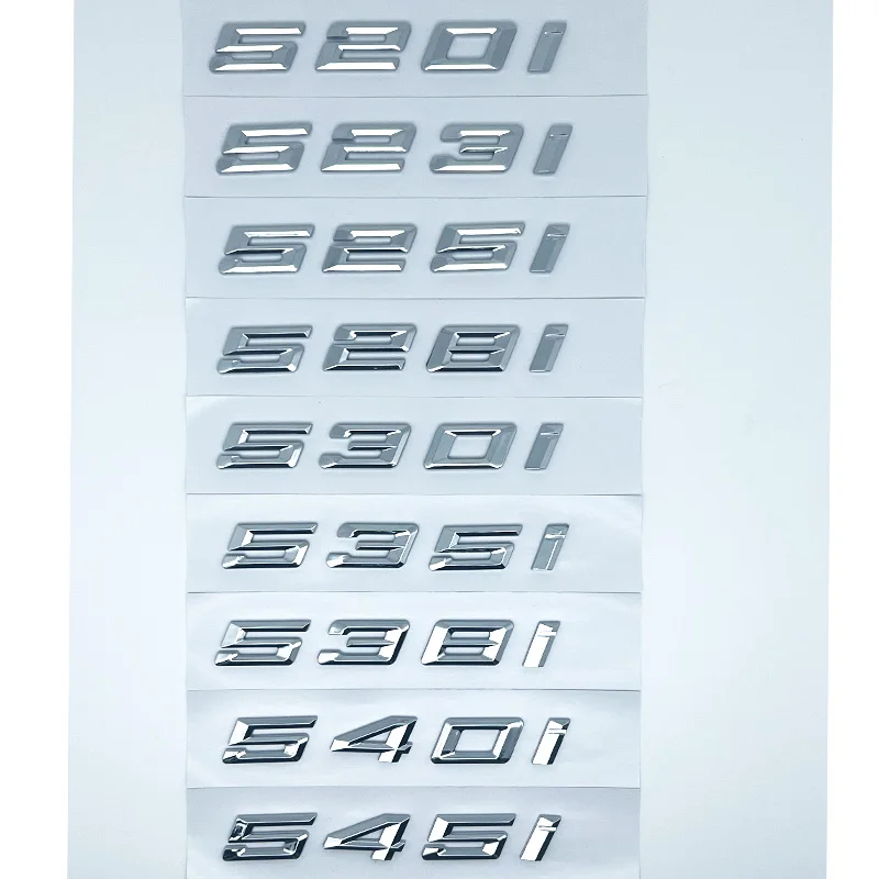 Glossy Black 520i 523i 525d 530d 530e 535d 540d 545e ABS Emblem for BMW 5 Series E39 E60 E61 F10 F11 G30 Car Trunk Logo Sticker - Image 5