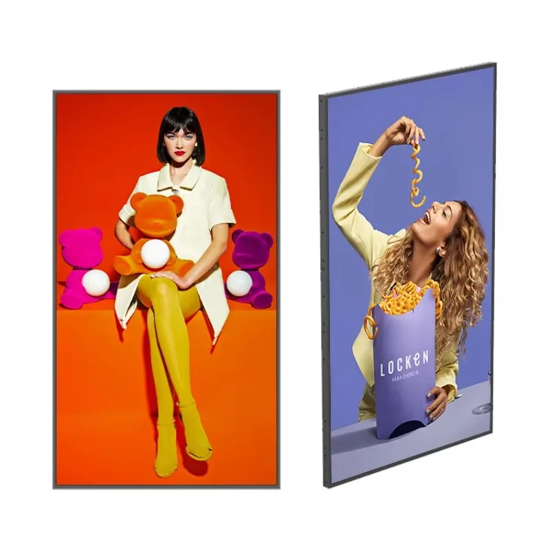 Ultra-Thin Bezel High Brightness Hanging Shop Window Advertising Display Lcd Digital Signage and Displays