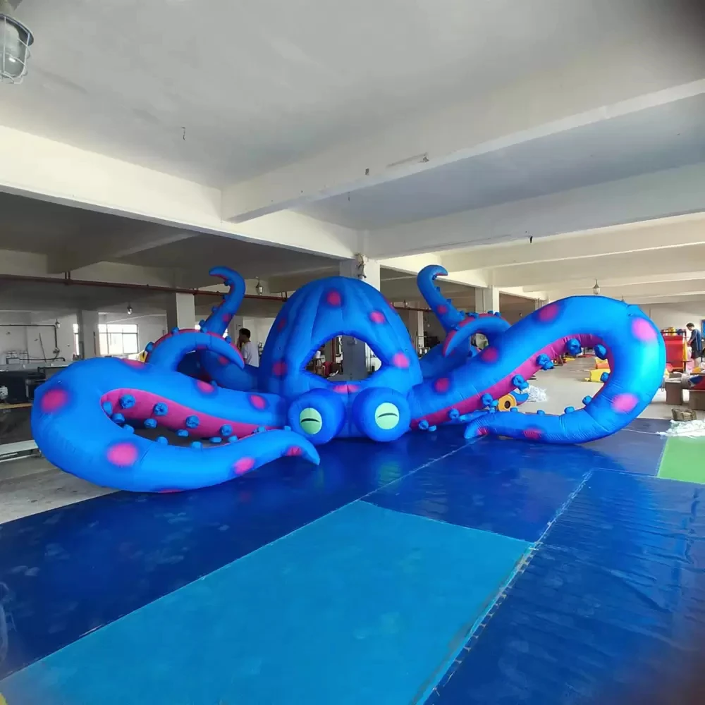 Inflatable Octopus Customized Ocean Event Outdoor 8m Giant Octopus DJ Booth Dome For Stage Decoration