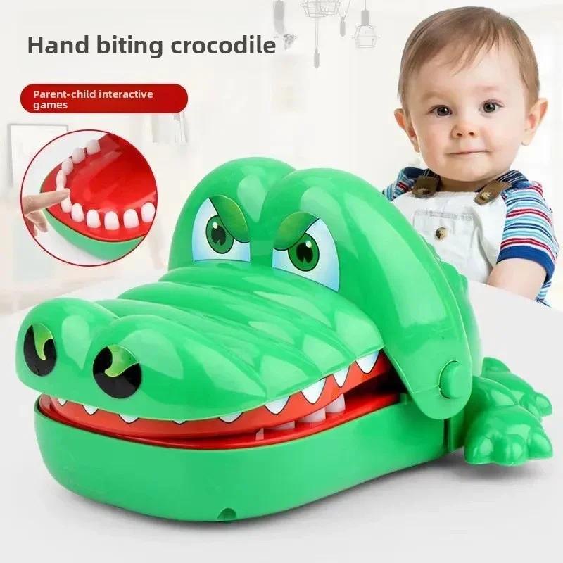 Funny Classic Game Children Prank Toy Simulation Crocodile Bite Finger Party FunnyToy Decompression Toy for Kids Christmas Gift