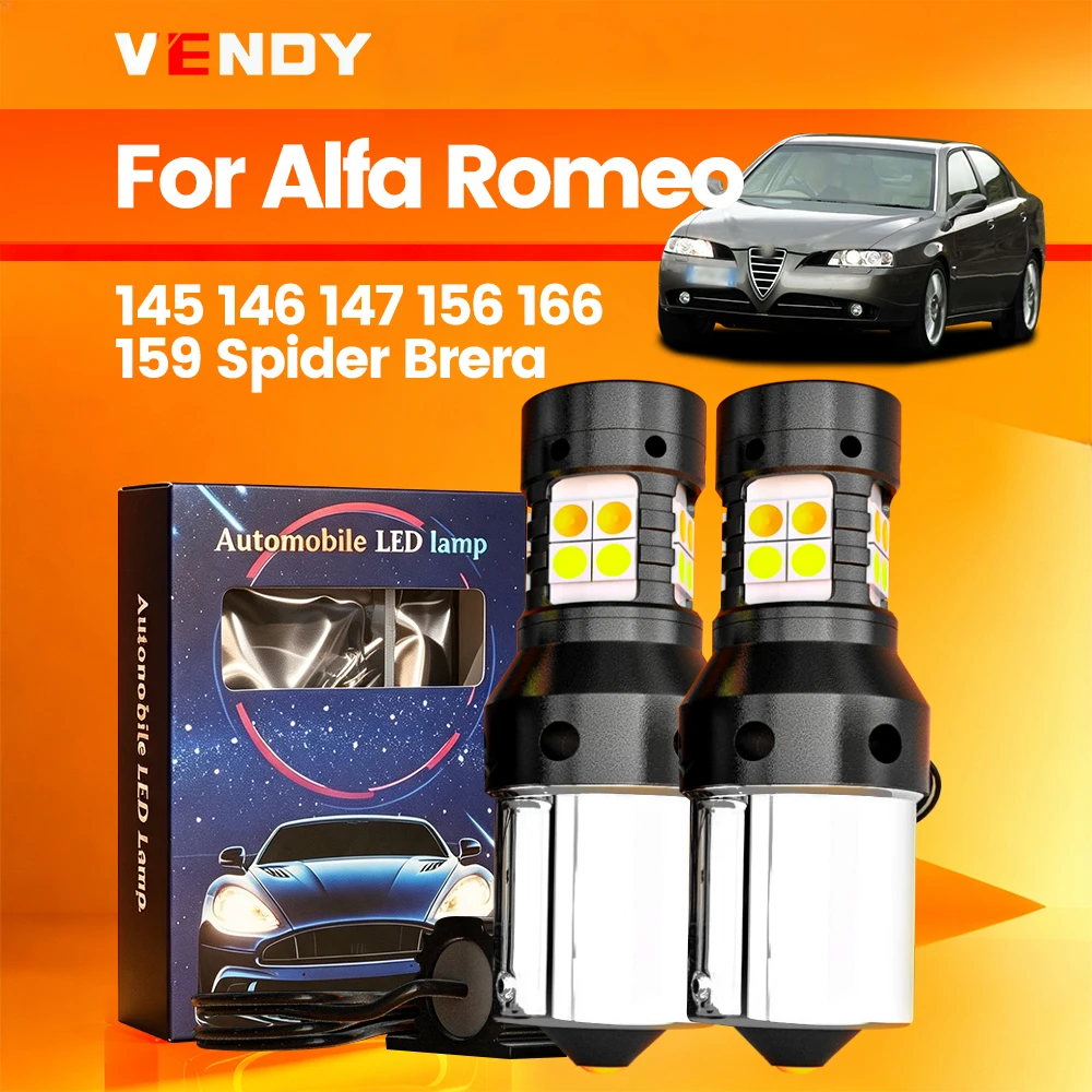 2pcs Dual Mode Turn Signal+Daytime Running Light Accessories LED DRL For Alfa Romeo 145 146 147 156 166 159 Spider Brera