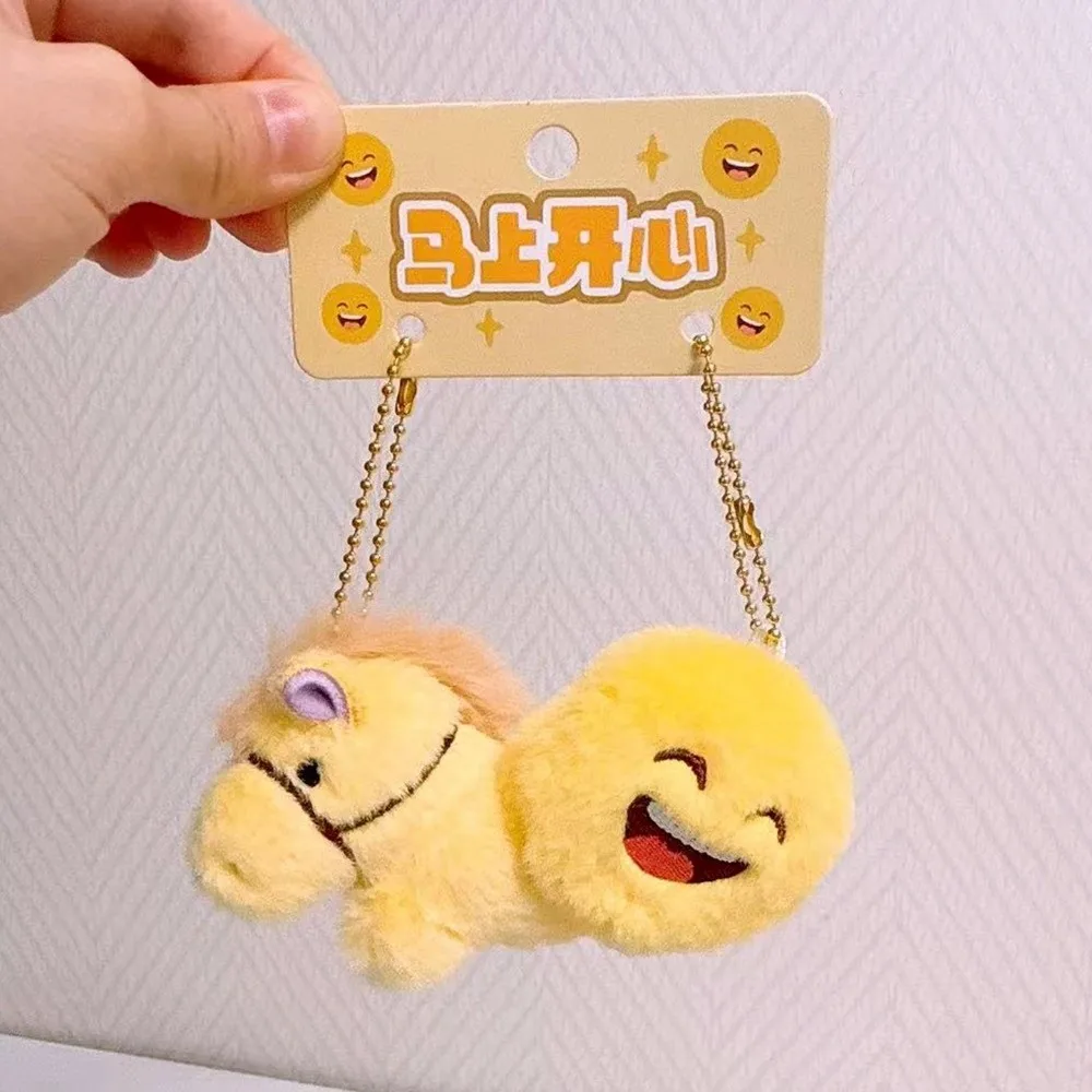 Morbido mini peluche cavallo ciondolo mascotte pony farcito cavallo ciondolo farcito animale pony portachiavi borsa accessorio