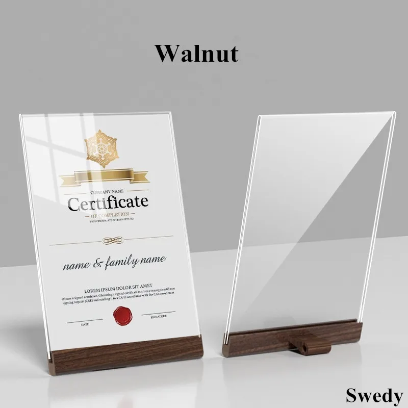 A6 100X150MM Slant-Back Acrylic Sign Holder Photo Ad Frame Table Menu Picture Flyers Paper Holder Display Stand