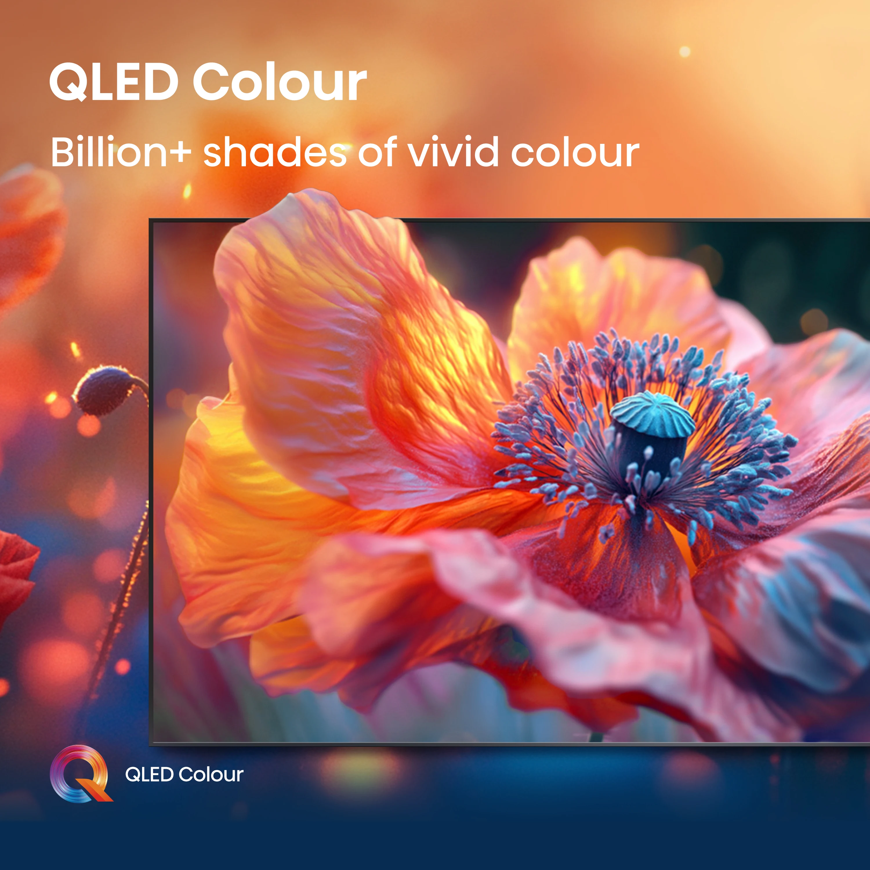 تلفزيون Q6-55/65/75 بوصة QLED، لون QLED، Dolby Vision · Atmos، AI 4K Upscaler، التحكم الصوتي، الشحن من Riyadh