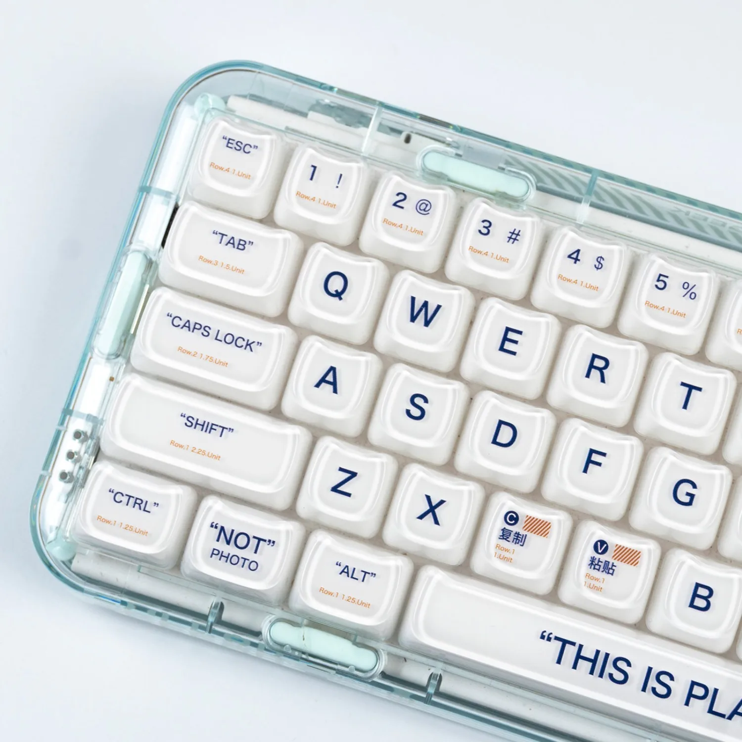 Cute Crystal Jelly Plastic Keycaps Ceramic Touch MAO Profile for Magnetic Switch Compatible with AULA EWEADN MOJO68 Keyboard