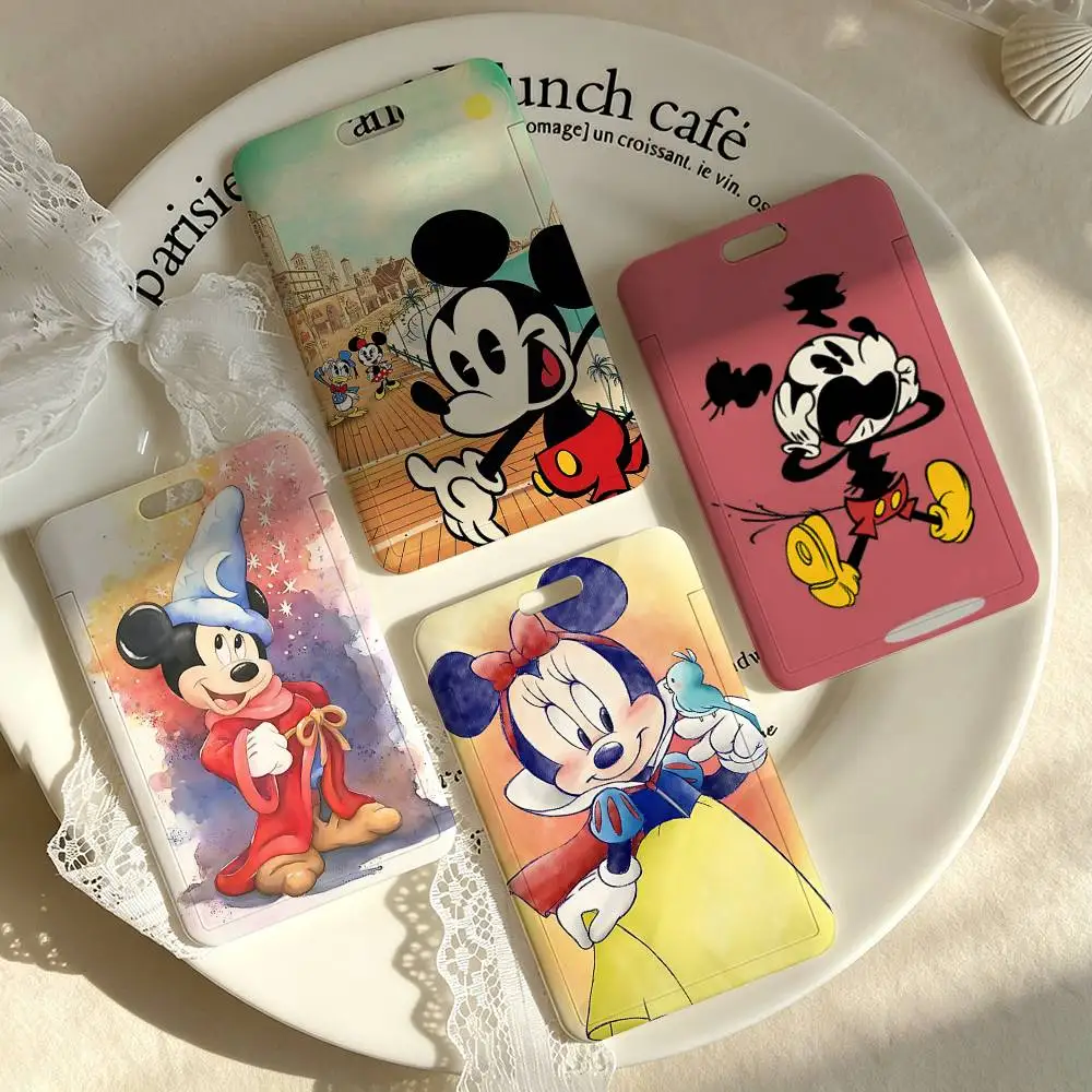 Cute M-Mickeys Mouses 1 Card Holder, Leather Card Storage Box, Key Chain, Access Tag Holder, ID Card Holder, Key Chain view 6