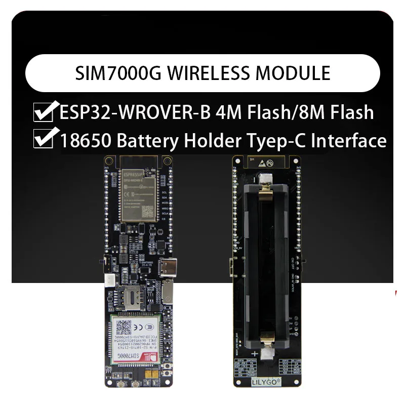 

SIMCOM SIM7000A SIM7000E SIM7000JC SIM7000G ESP32-WROVER-B WIFI Bluetooth макетная плата Беспроводная LPWA Cat-M/Cat-NB модуль