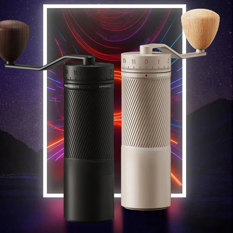 Manual Coffee Grinder 45mm burr / 120 clicks /3 bearings fix the central shaft / Hand-crank Coffee Bean Grinder