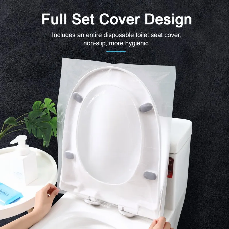 Disposable Toilet Seat Cover Waterproof Slip-on Travel Commode Cushion Paper Portable Public Restroom Sanitary Protector view 5