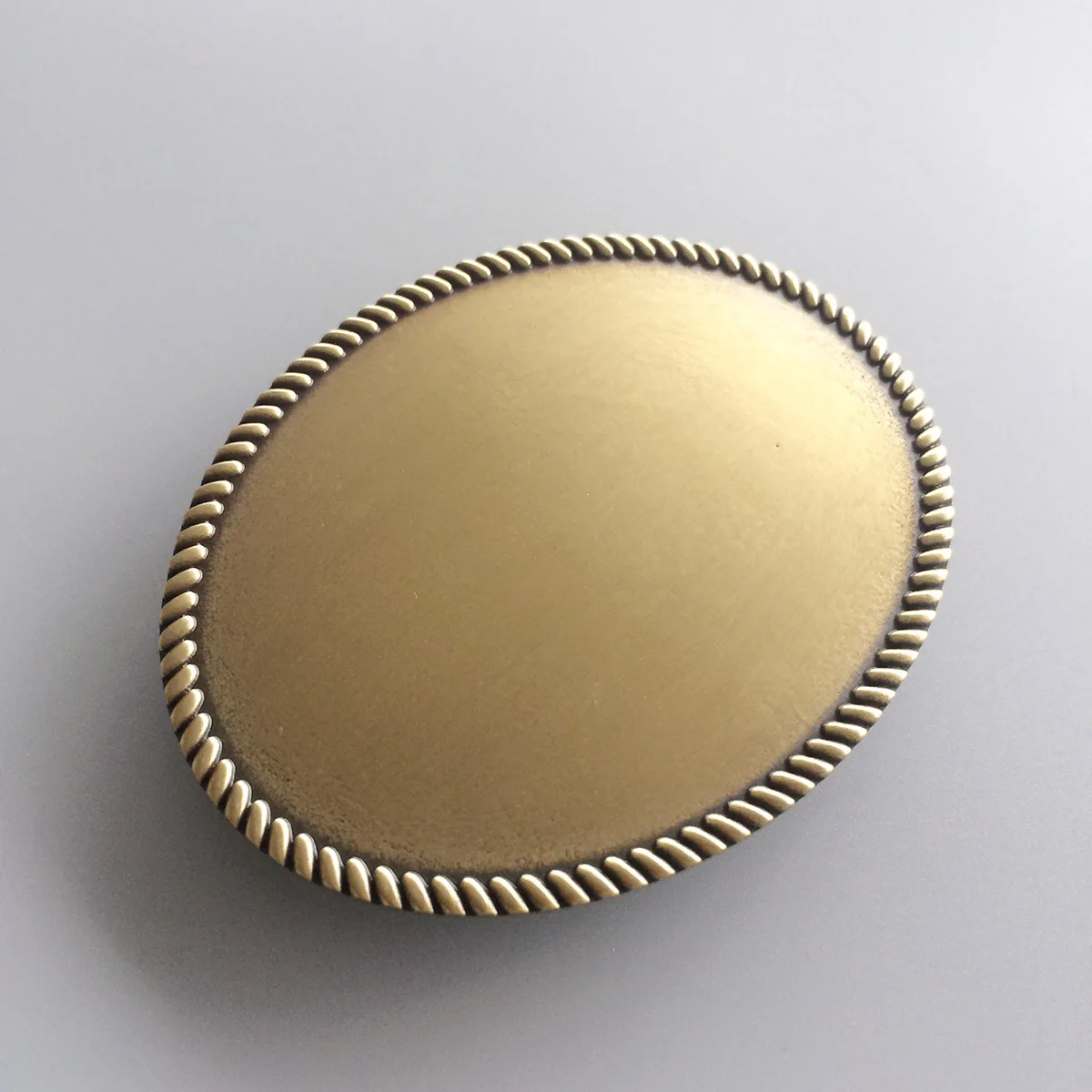 Antique Bronze Plated Western Rope Oval Blank Custom Belt Buckle also Stock US BUCKLE-BL005AB Free Shipping