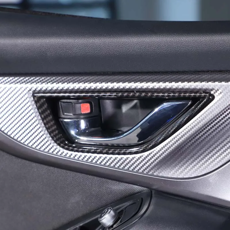 

For Subaru WRX 2021-2023 ABS Carbon Fiber Style Car Door Inner Handle Frame Decorative Sticker Interior Accessories