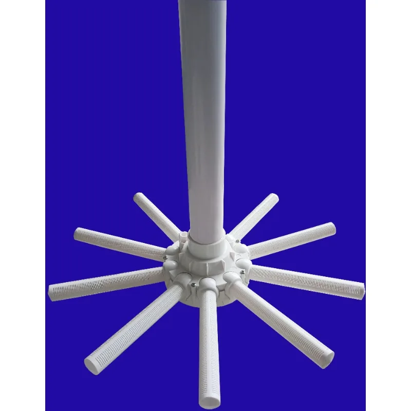 Transverse assembly with center tube for installing sand filter on top of swimming pool