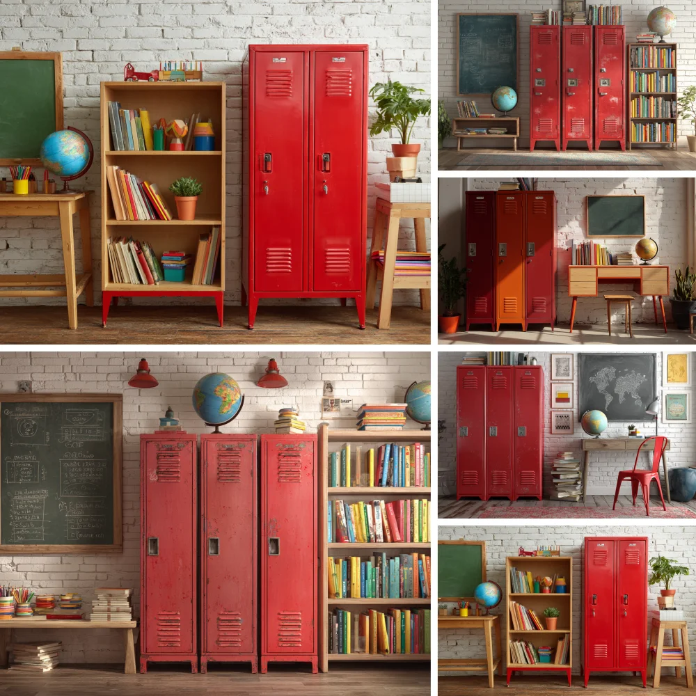 Back To School Photography Backdrop Books Drawing Pens Blackboard Bookshelf Student Birthday Party Decoration Photo Background