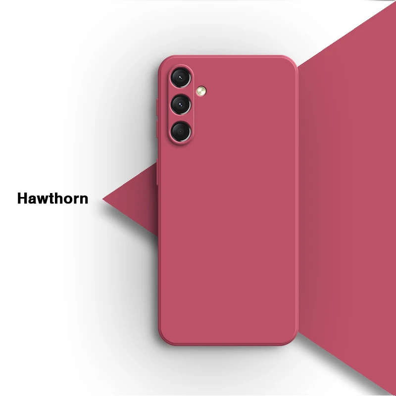 حافظة هاتف سيليكون سائلة أساسية لهاتف سامسونج جالاكسي A16 5G عالية الجودة لحماية عدسة الكاميرا غطاء خلفي ناعم ملحقات شل