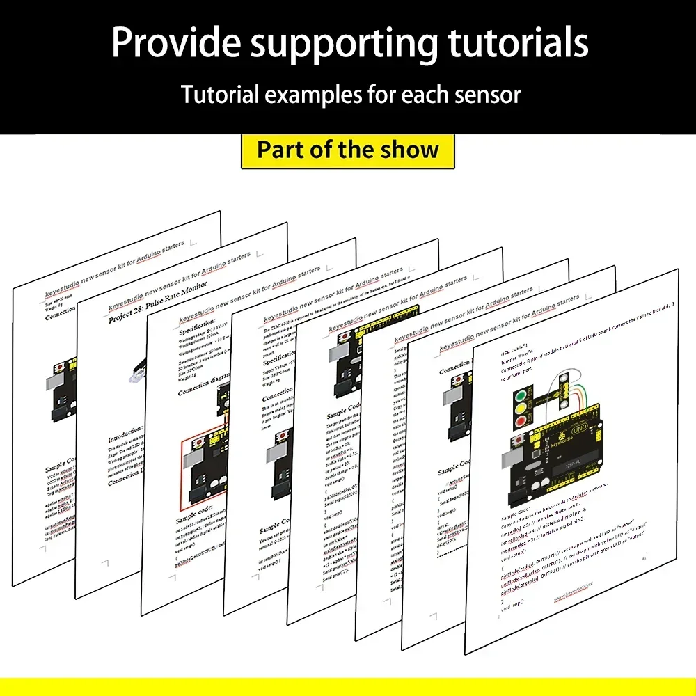 Keyestudio 37/48 In 1 Sensor Module Kit DIY Toys Gift Box For Arduino Starter Sensor Kit With Tutorial STEM Kids Programming Kit