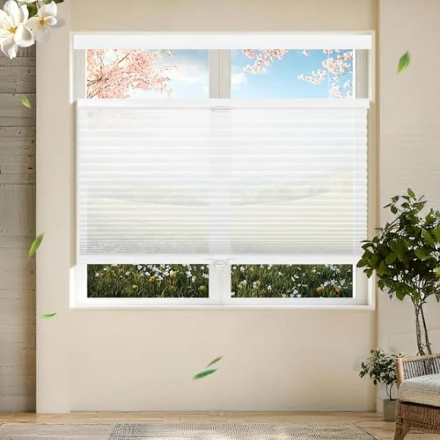 Top Down Bottom Up Cellular Shades, Blackout Blinds Noise Reduction, Cordless Cellular Shades Room Darkening Honeycomb Blinds,