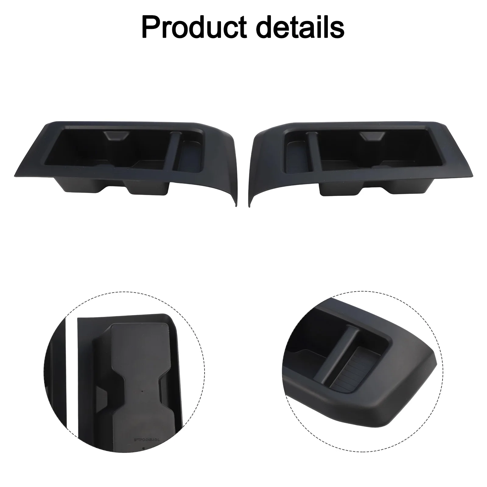 Automotive Interior Cup Holder For Land Cruiser 250 Black Car Third Row Market Fit 2024-2025 Non-Deformed Structure